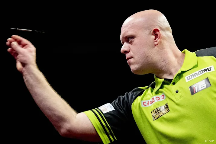 van gerwen niet tegen positief geteste anderson in premier league