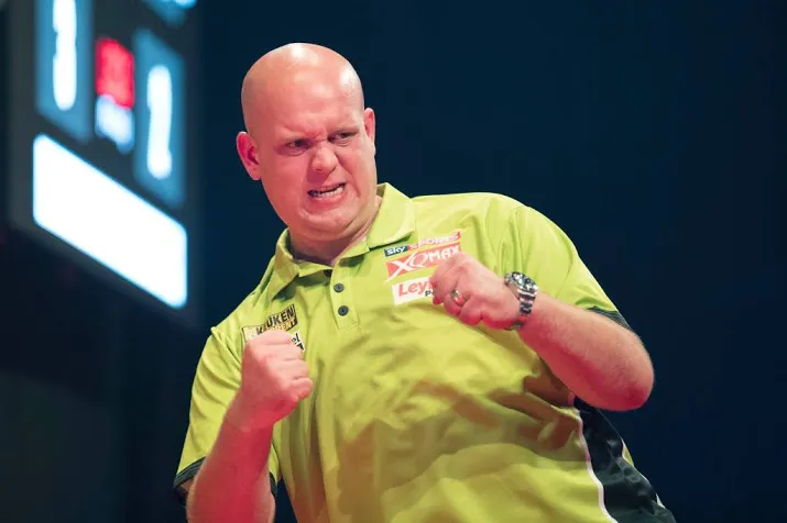 van gerwen wint makkelijk van anderson