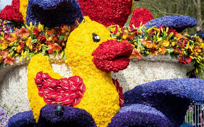 veel buitenlandse toeristen bij bloemencorso