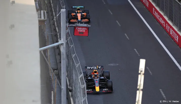 verstappen eindigt ook in derde vrije training bakoe als derde