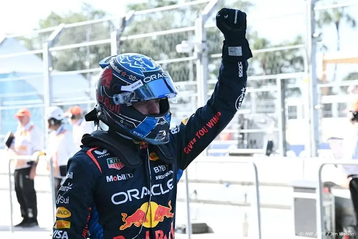 verstappen pakt ook de pole voor de grote prijs van miami