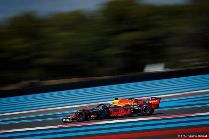 verstappen vijfde in derde training frankrijk
