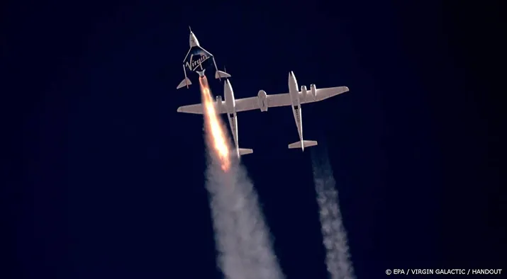 virgin galactic daalt op wall street na ruimtevaart branson