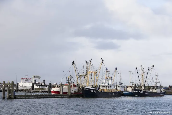 vissers leggen deel haven lauwersoog plat
