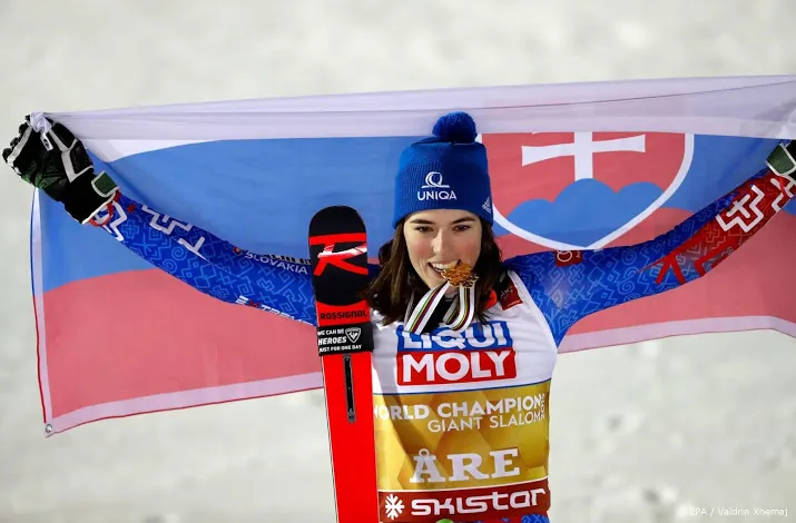 vlhova pakt wereldtitel op reuzenslalom