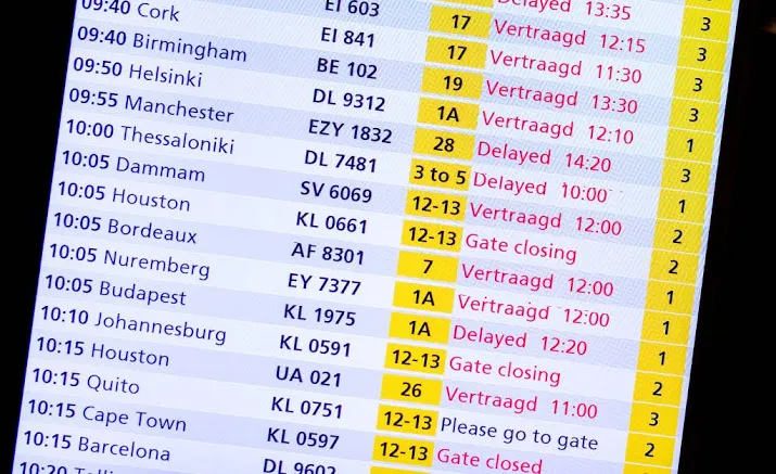 vluchten schiphol mogelijk vertraagd door wind