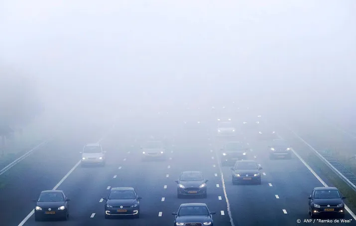 waarschuwing om dichte mist in groot deel land