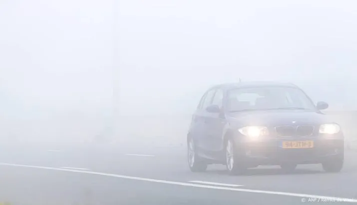 waarschuwing voor dichte mist in bijna hele land