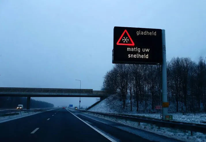 waarschuwing voor gladheid noorden door sneeuw