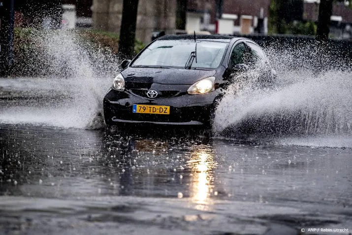 wateroverlast door stortbuien in noordoosten friesland