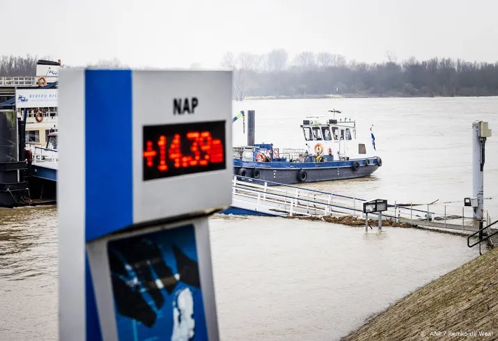 waterstand in grote rivieren stijgt verder dan verwacht