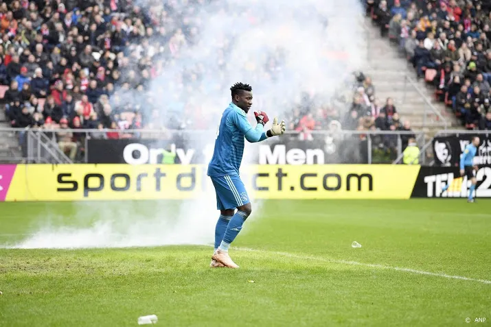 werkstraf gooier vuurwerk naar keeper onana