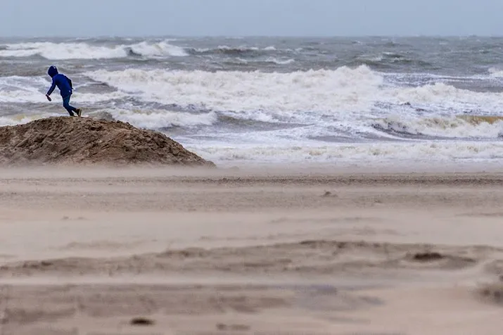windkracht 10 voor kust gemeten
