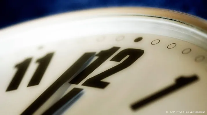 wintertijd gaat in de klok een uur achteruit