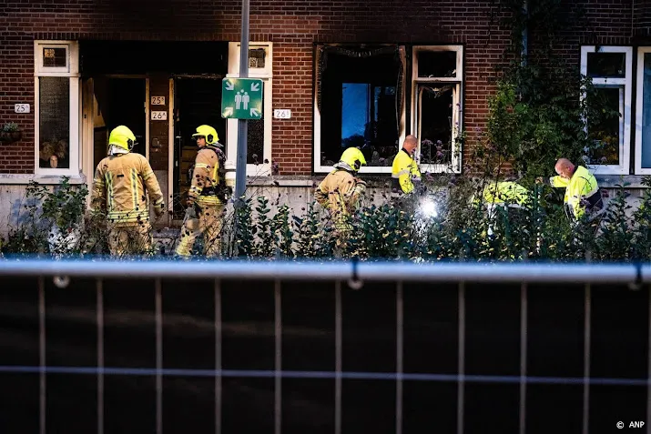 woning rotterdam waar brand uitbrak is van verdachte schietpartij