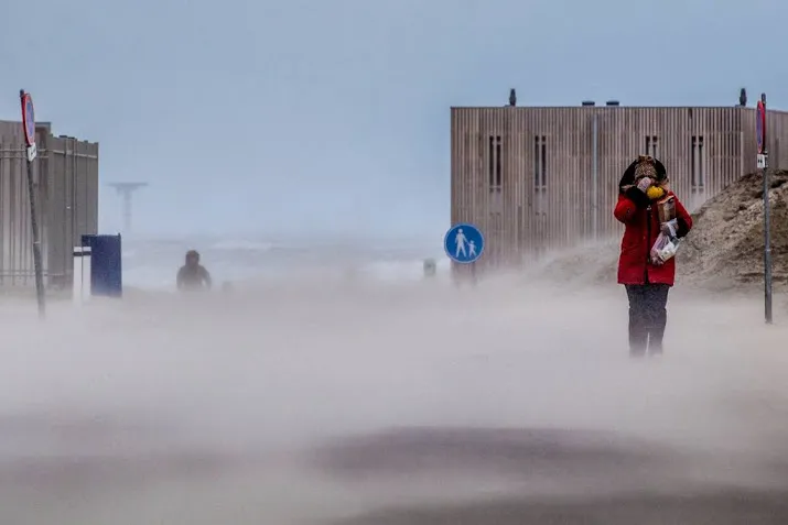 zevende zwaarste storm sinds eerste meting