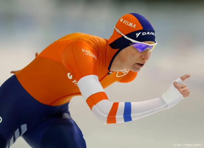 zilver schaatsster achtereekte op 3000 meter