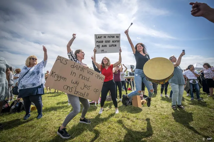 zon 3000 medewerkers kinderdagverblijven naar demonstratie