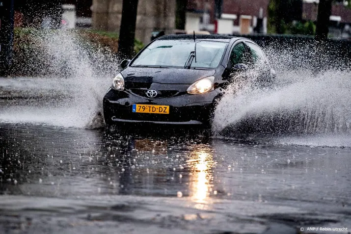 zware regen leidt tot wateroverlast