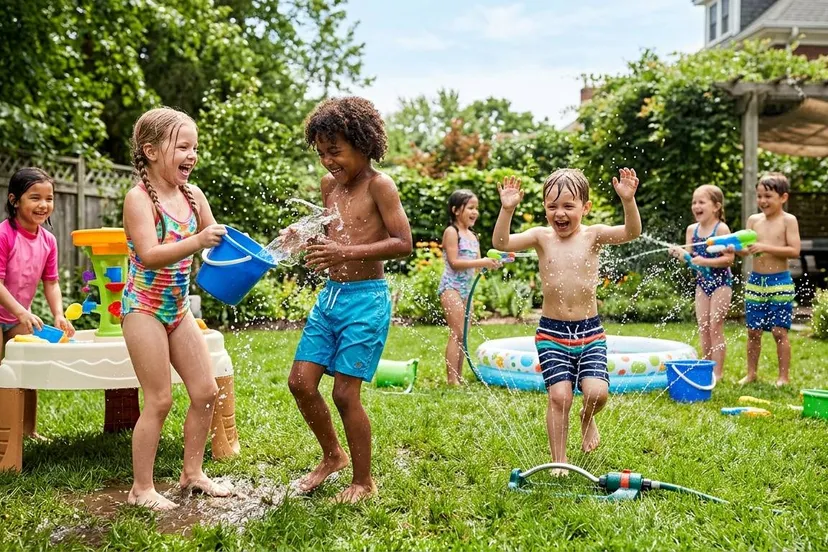 water spelen kinderen hitte zomer