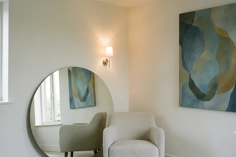 wonen, spiegel, ruimte