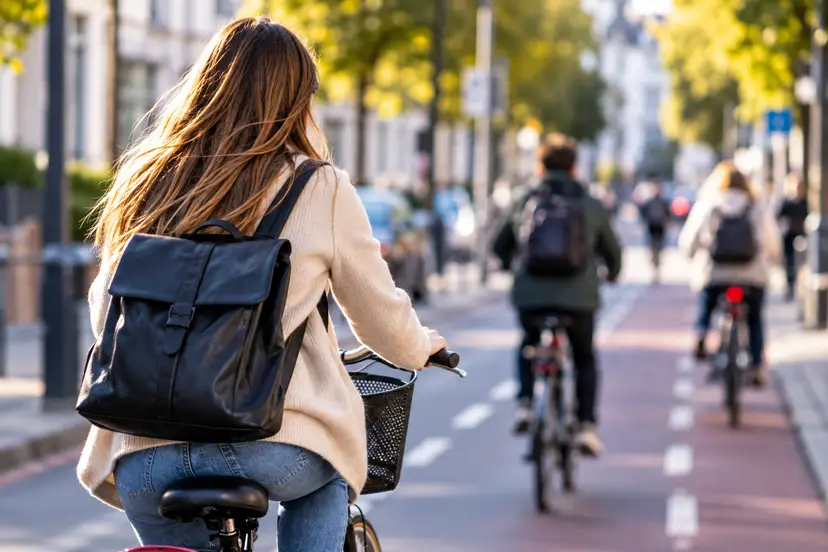 Autumn City Cycling Commute