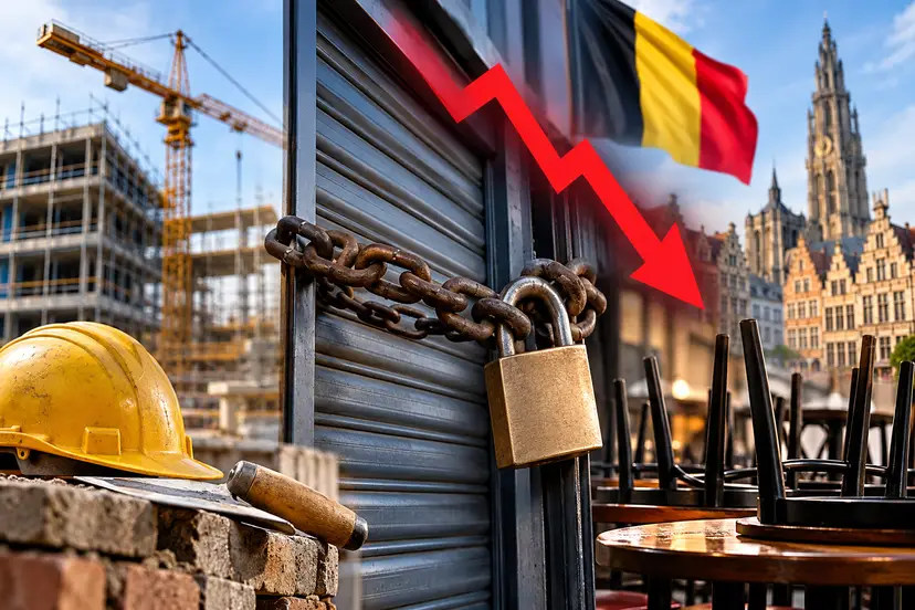 Belgian Business Shutdown Crisis Montage