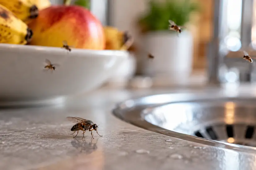Fruit Fly on Kitchen Counter