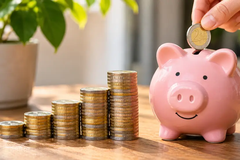 Growing Savings with a Pink Piggy Bank (1)