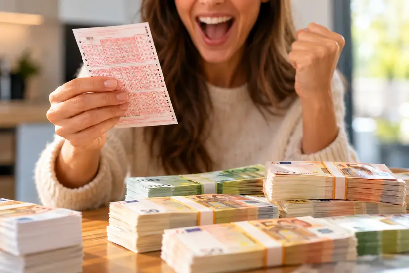 Joyful Lottery Win with Euro Cash
