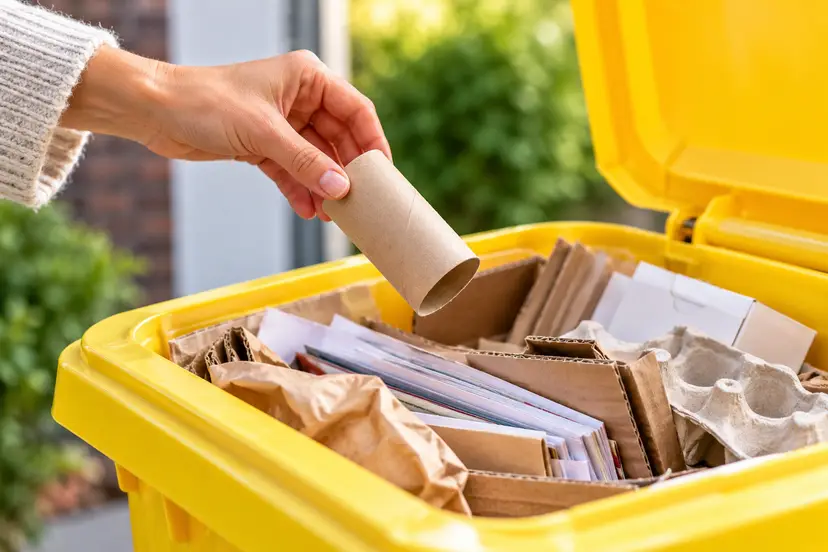 Recycling Cardboard on a Sunny Day