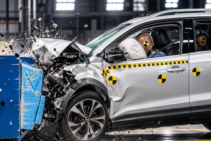 SUV Crash Test Impact