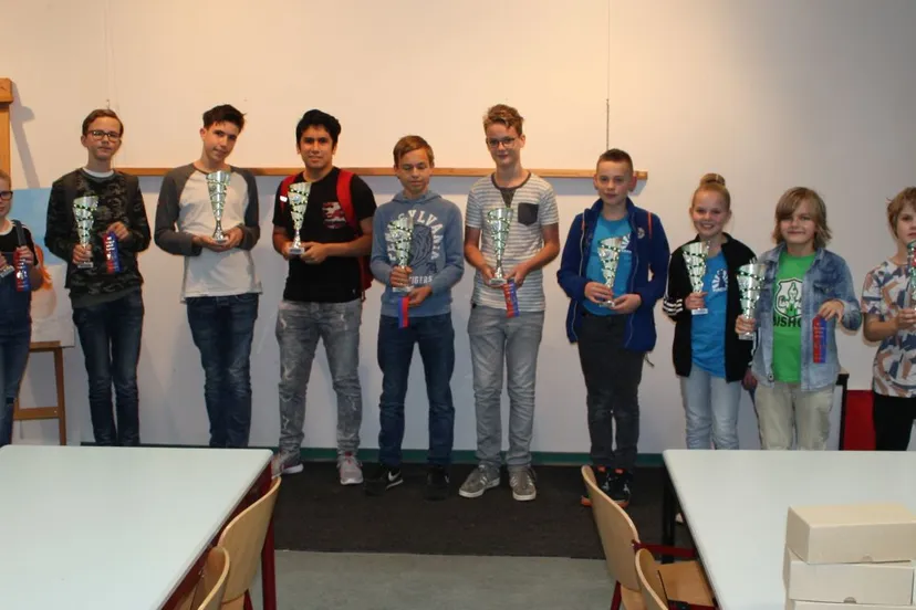 2017 11 08 schaakgebootschap winnaars sgs doorgeefschaaktoernooi schaken