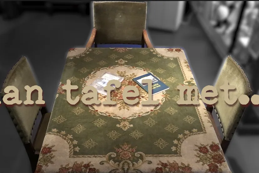 schermafbeelding leader aan tafel met