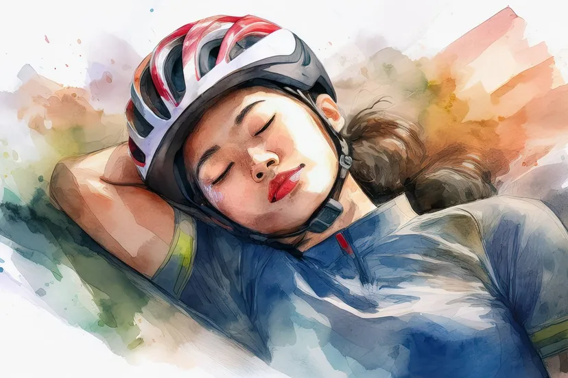 2025 05 19 slapende wielrenster