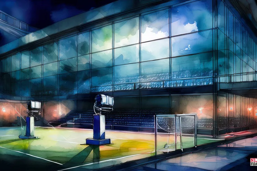 2025 06 26 sporthal met cameras in het donker