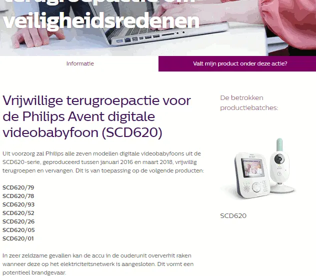 recall philips avent babyfoon e1690281482349