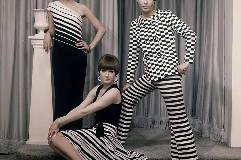Op-art mode, 1966 Foto H. Hilterman, Nationaal Archief Spaarnestad