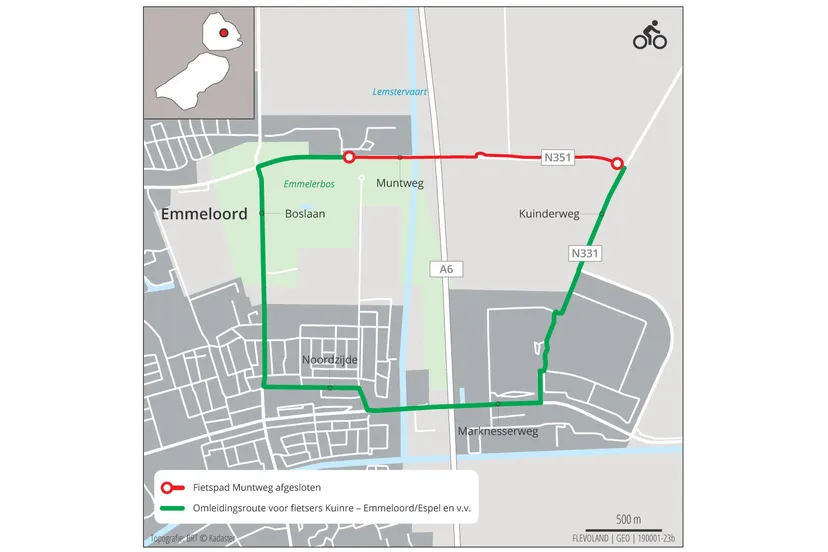 190001 omleiding 23b muntweg omleiding