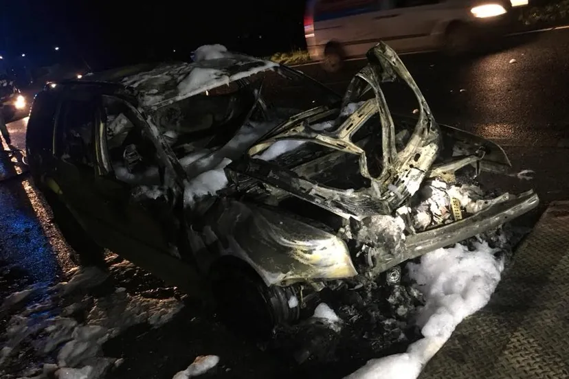autobrand a6 3jan18 brandweer rutten