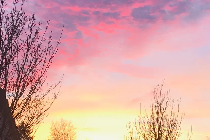 mooie lucht boven kraggenburg