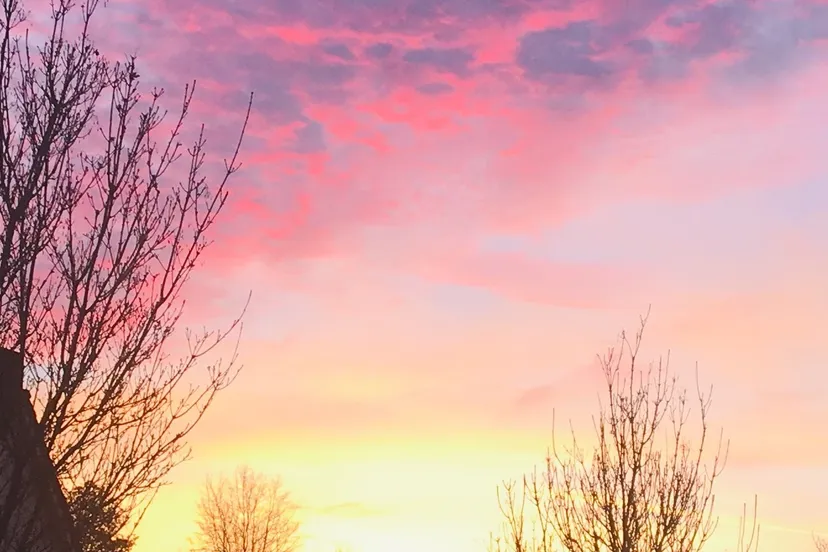 mooie lucht boven kraggenburg