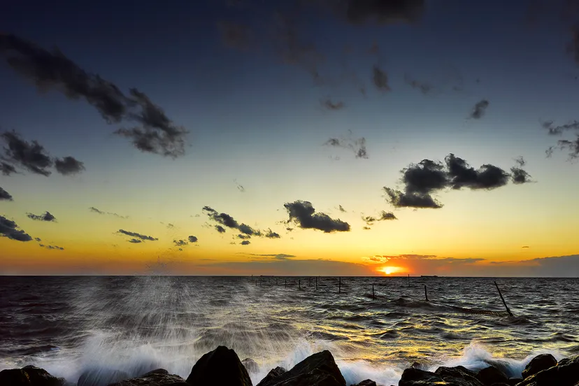 sunset ijsselmeer foto pim van der maden