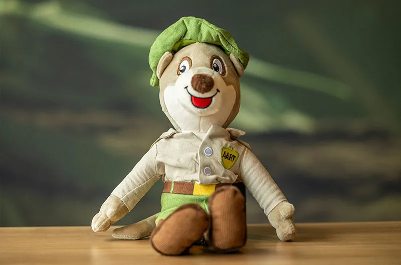 Knuffel-mascotte-aart-stokstaart-pantropica