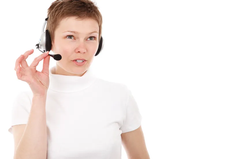 canva customer service operator on white background