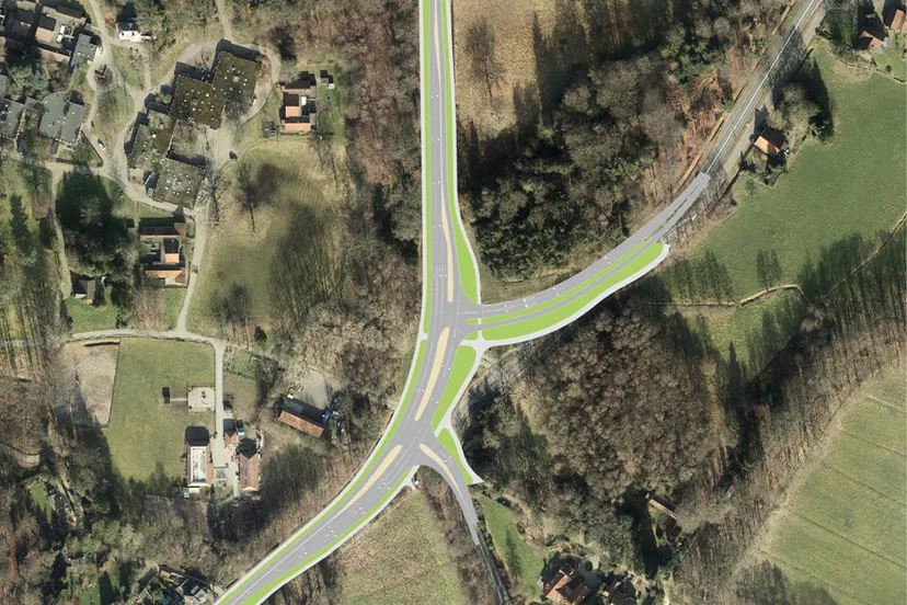 kaart nieuwe kruispunt n733 e1594816226358