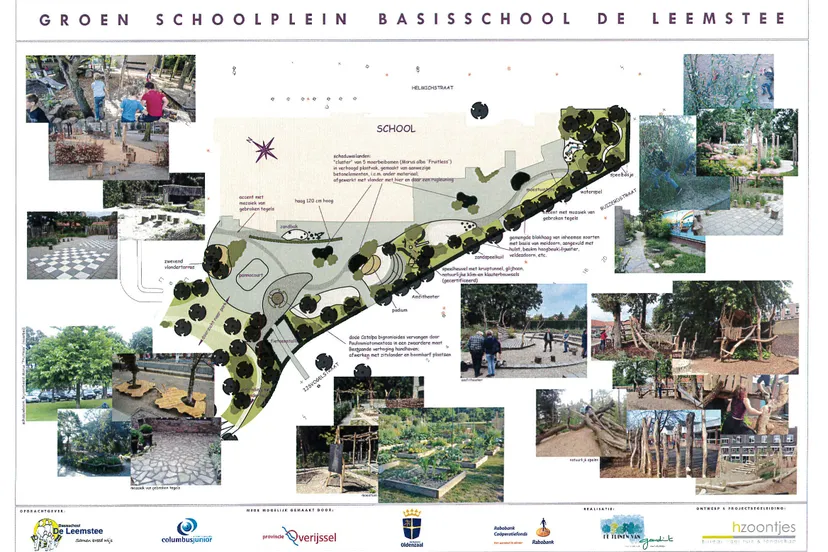 plattegrond groen schoolplein logo
