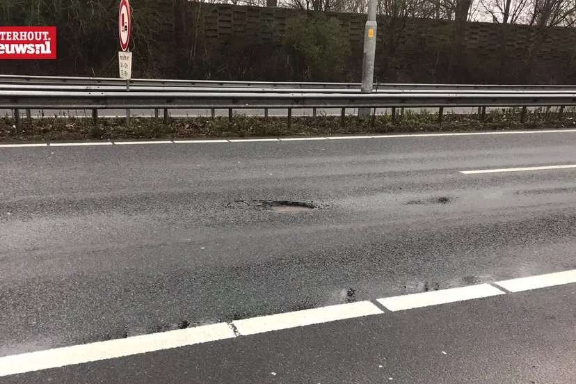 gaten asfalt snelweg vorstschade