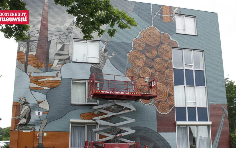 muurschildering houthaven