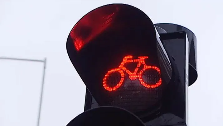 rood stoplicht fiets verkeerslicht